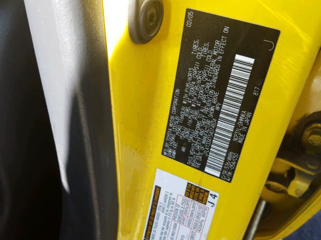 JTLKT334154014834 - 2005 TOYOTA SCION XB Сары фото 10