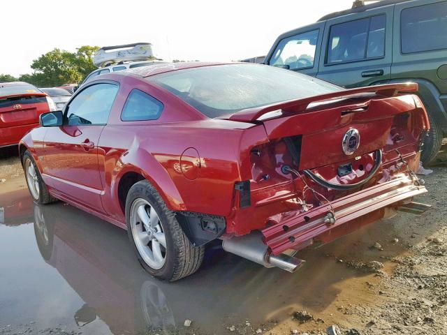 1ZVHT82H285106697 - 2008 FORD MUSTANG GT RED photo 3