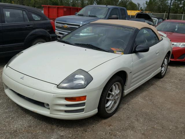 4A3AE85H32E065463 - 2002 MITSUBISHI ECLIPSE SP WHITE photo 2