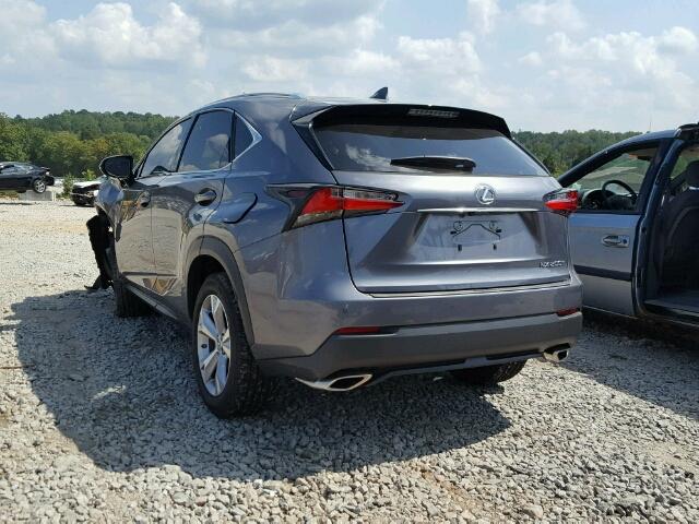 JTJYARBZ2H2082486 - 2017 LEXUS NX 200T GRAY photo 3