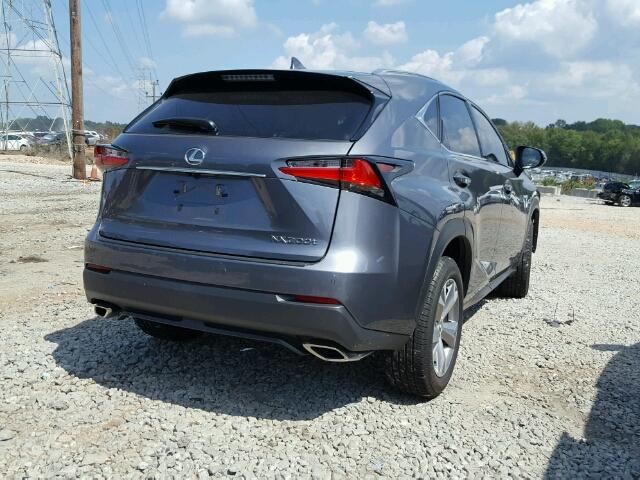 JTJYARBZ2H2082486 - 2017 LEXUS NX 200T GRAY photo 4