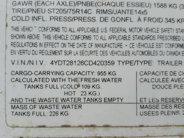 4YDT28126CD420359 - 2012 KEYSTONE BULLET TWO TONE photo 10