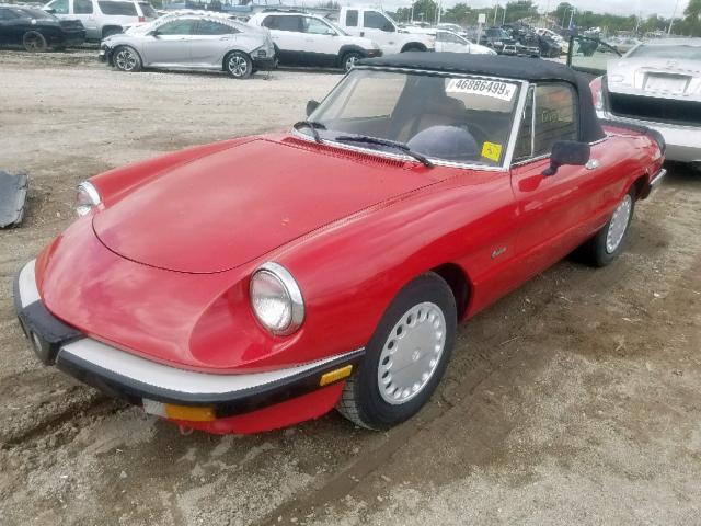 ZARBA5647K1063144 - 1989 ALFA ROMEO SPIDER GRA RED photo 2