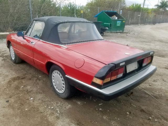 ZARBA5647K1063144 - 1989 ALFA ROMEO SPIDER GRA RED photo 3