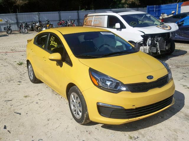 KNADM4A32G6696452 - 2016 KIA RIO LX YELLOW photo 1