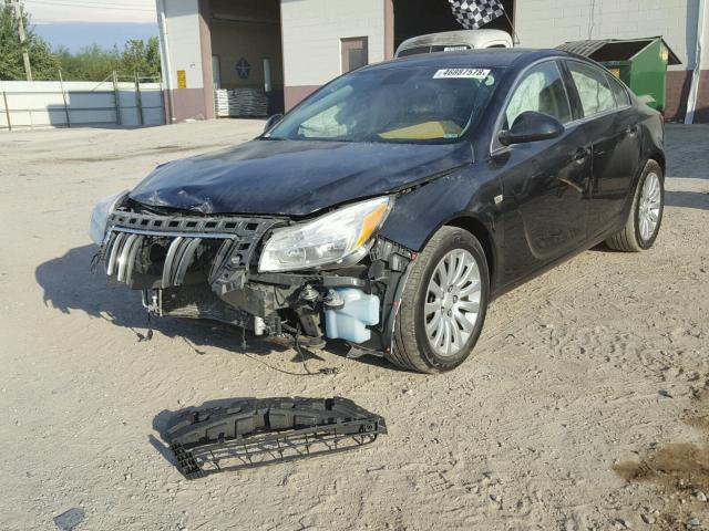 W04GS5EC1B1129588 - 2011 BUICK REGAL CXL BLACK photo 2