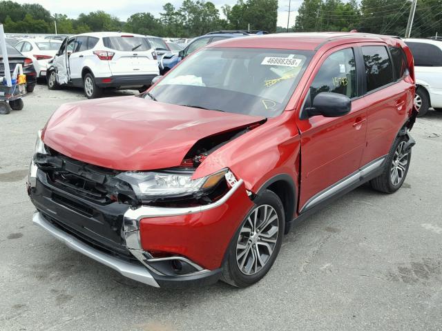 JA4AD2A35HZ039262 - 2017 MITSUBISHI OUTLANDER RED photo 2