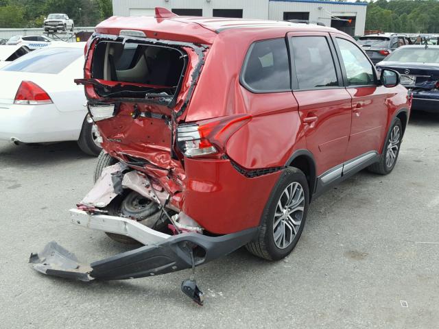 JA4AD2A35HZ039262 - 2017 MITSUBISHI OUTLANDER RED photo 4