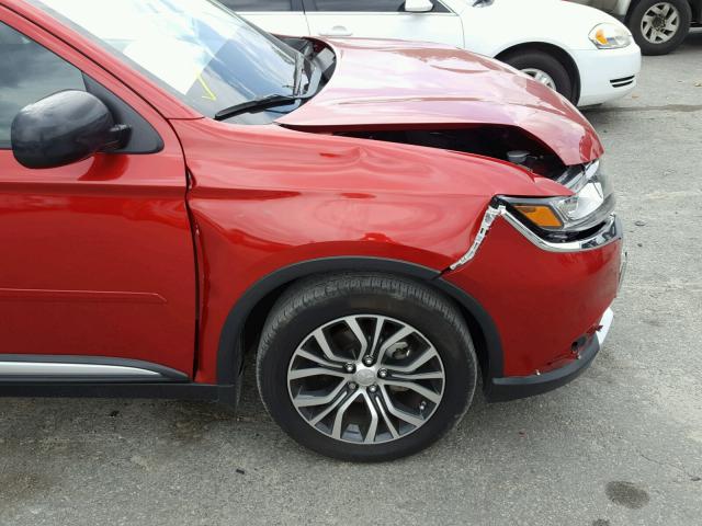 JA4AD2A35HZ039262 - 2017 MITSUBISHI OUTLANDER RED photo 9