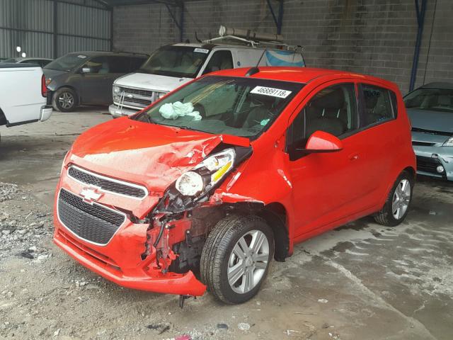 KL8CB6S98FC802835 - 2015 CHEVROLET SPARK LS RED photo 2