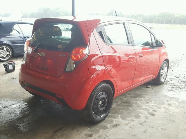 KL8CB6S98FC802835 - 2015 CHEVROLET SPARK LS RED photo 4