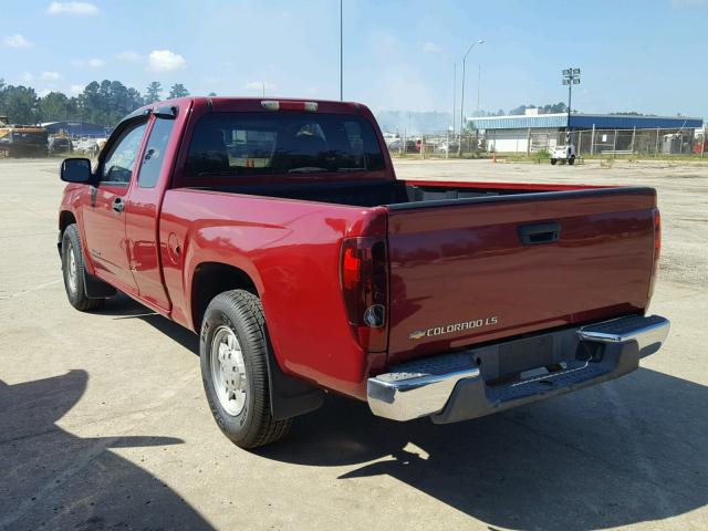 1GCCS196558188432 - 2005 CHEVROLET COLORADO MAROON photo 3