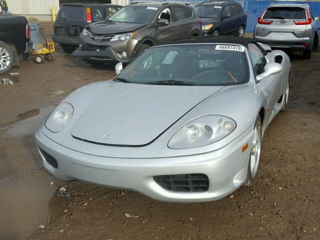 ZFFYT53A420127740 - 2002 FERRARI 360 SPIDER SILVER photo 2