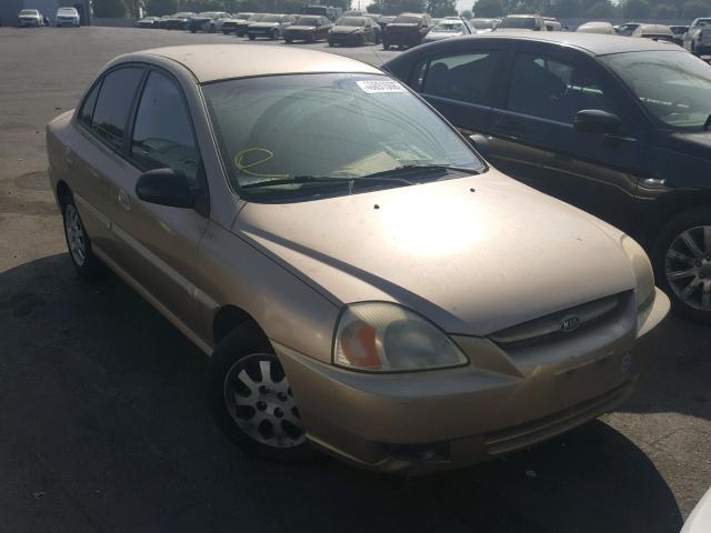 KNADC125136236565 - 2003 KIA RIO GOLD photo 1