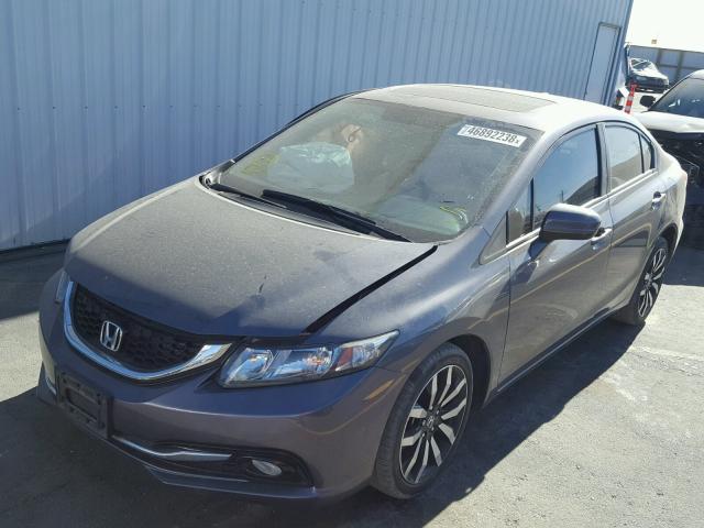 2HGFB2F97FH500538 - 2015 HONDA CIVIC EXL 灰色 照片 2