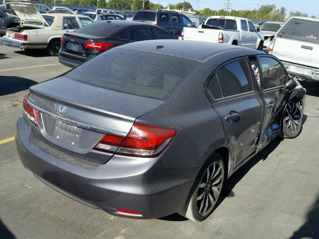 2HGFB2F97FH500538 - 2015 HONDA CIVIC EXL 灰色 照片 4