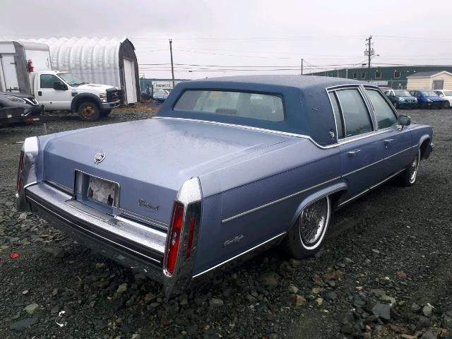 1G6AW6984E9038531 - 1984 CADILLAC FLEETWOOD BLUE photo 4