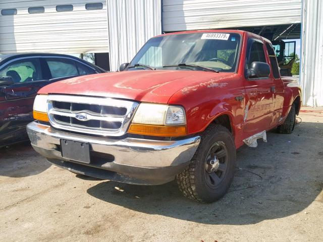 1FTYR14V0YTA51948 - 2000 FORD RANGER SUP RED photo 2