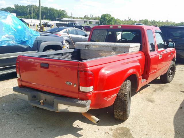 1FTYR14V0YTA51948 - 2000 FORD RANGER SUP RED photo 4