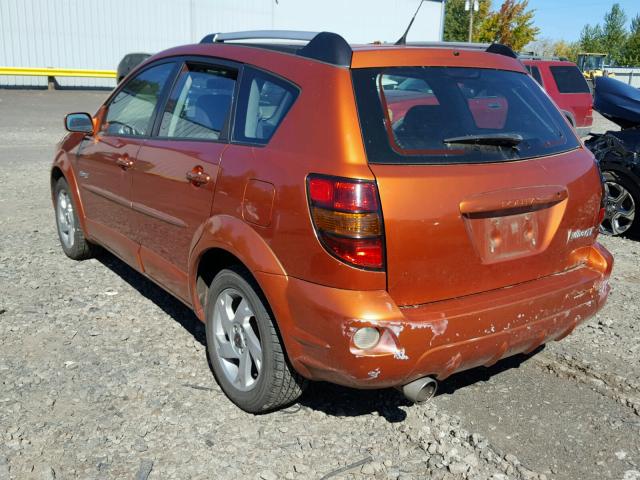 5Y2SN63L85Z419655 - 2005 PONTIAC VIBE GT ORANGE photo 3