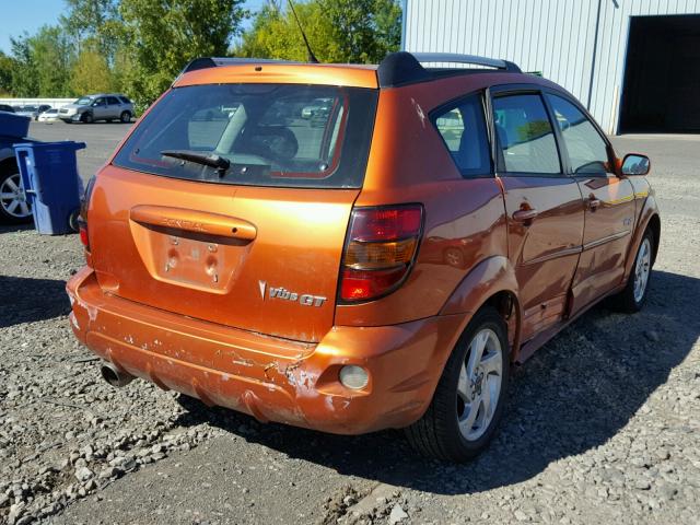 5Y2SN63L85Z419655 - 2005 PONTIAC VIBE GT ORANGE photo 4