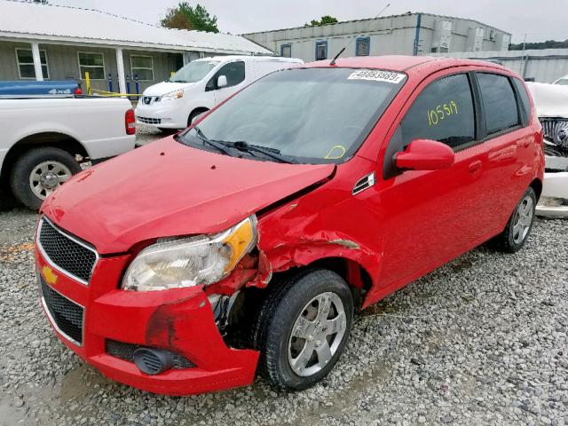 KL1TD6DE8BB150303 - 2011 CHEVROLET AVEO LS RED photo 2