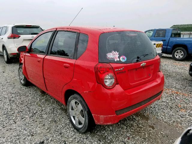 KL1TD6DE8BB150303 - 2011 CHEVROLET AVEO LS RED photo 3