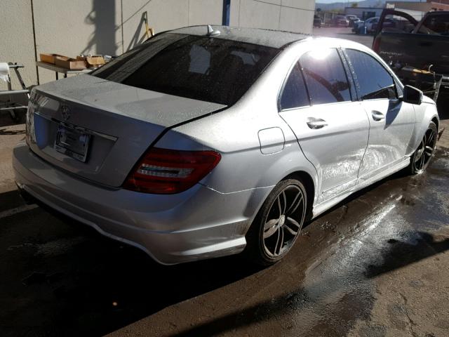 WDDGF4HB0EA961389 - 2014 MERCEDES-BENZ C 250 SILVER photo 4