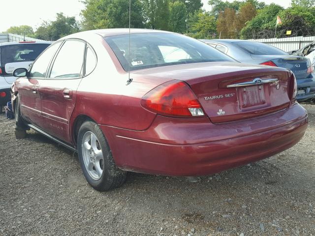 1FAFP55U83A272511 - 2003 FORD TAURUS SES MAROON photo 3