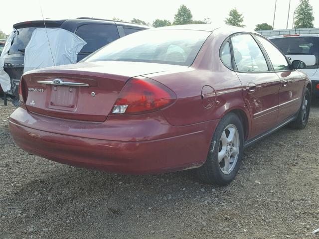 1FAFP55U83A272511 - 2003 FORD TAURUS SES MAROON photo 4