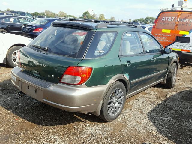 JF1GG68572H824455 - 2002 SUBARU IMPREZA OU GREEN photo 4