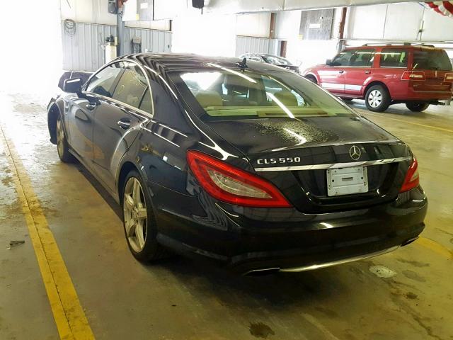 WDDLJ7DB1CA011057 - 2012 MERCEDES-BENZ CLS 550 BLACK photo 3