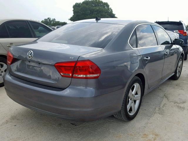 1VWBH7A31CC083828 - 2012 VOLKSWAGEN PASSAT SE GRAY photo 4