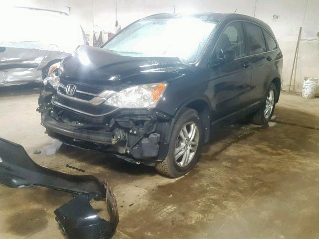 5J6RE4H79BL061392 - 2011 HONDA CR-V EXL BLACK photo 2