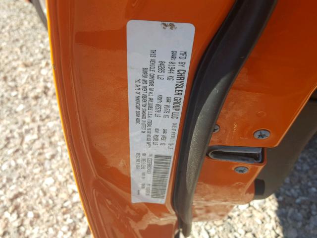 1C3CDFBA0DD345610 - 2013 DODGE DART SXT ORANGE photo 10