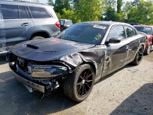2C3CDXL94JH220473 - 2018 DODGE CHARGER SR GRAY photo 2