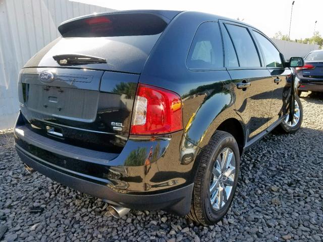 2FMDK4JC7EBB09732 - 2014 FORD EDGE SEL BLACK photo 4