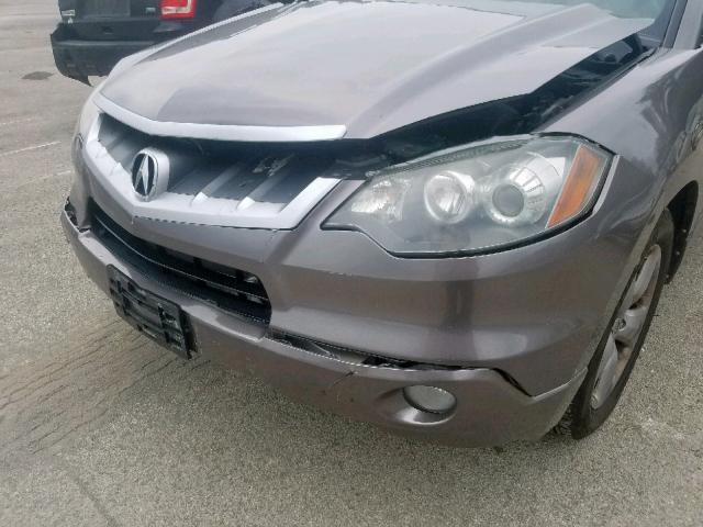 5J8TB18568A007328 - 2008 ACURA RDX TECHNO GRAY photo 9