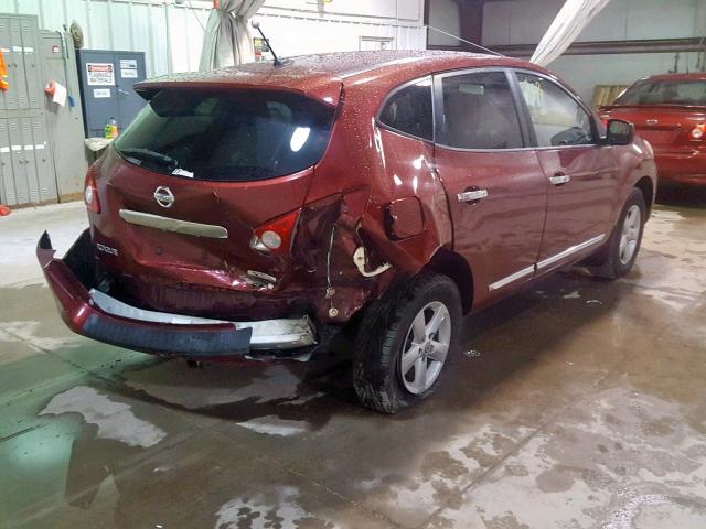 JN8AS5MV7DW649674 - 2013 NISSAN ROGUE S RED photo 4