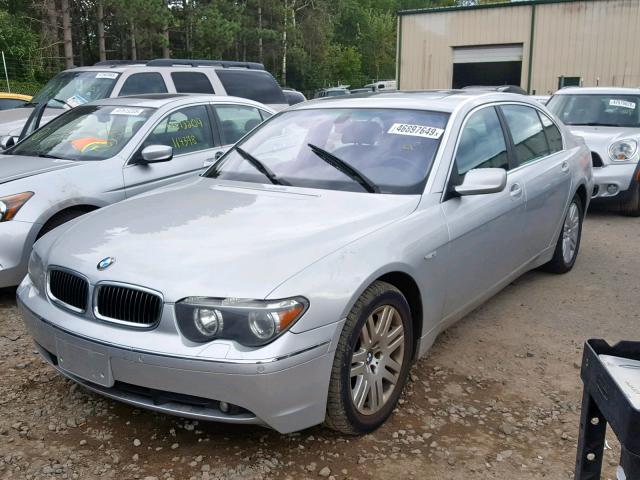 WBAGN63473DS43672 - 2003 BMW 745 LI SILVER photo 2