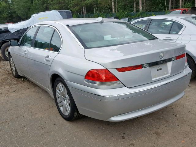 WBAGN63473DS43672 - 2003 BMW 745 LI SILVER photo 3