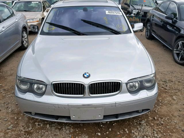 WBAGN63473DS43672 - 2003 BMW 745 LI SILVER photo 9