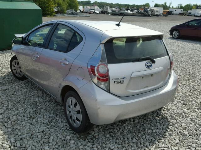 JTDKDTB34D1055007 - 2013 TOYOTA PRIUS C SILVER photo 3