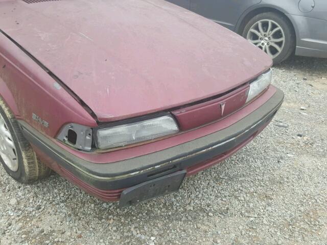 1G2JB14T4M7546925 - 1991 PONTIAC SUNBIRD LE MAROON photo 9