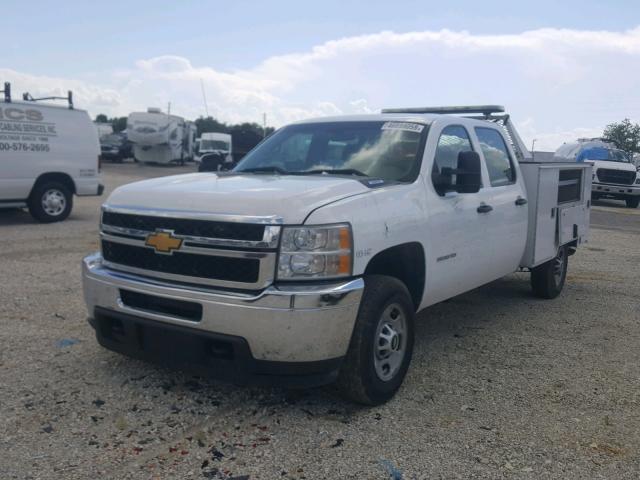 1GB1KVCG5EF164177 - 2014 CHEVROLET SILVERADO WHITE photo 2