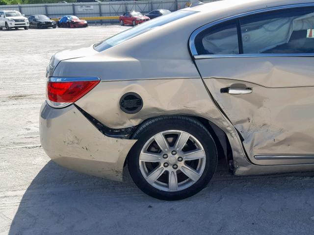 1G4GC5ED7BF321012 - 2011 BUICK LACROSSE C BEIGE photo 9