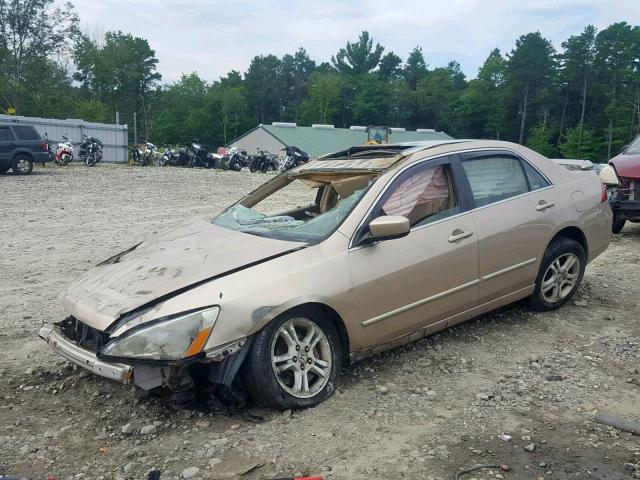 1HGCM56737A145395 - 2007 HONDA ACCORD EX TAN photo 2