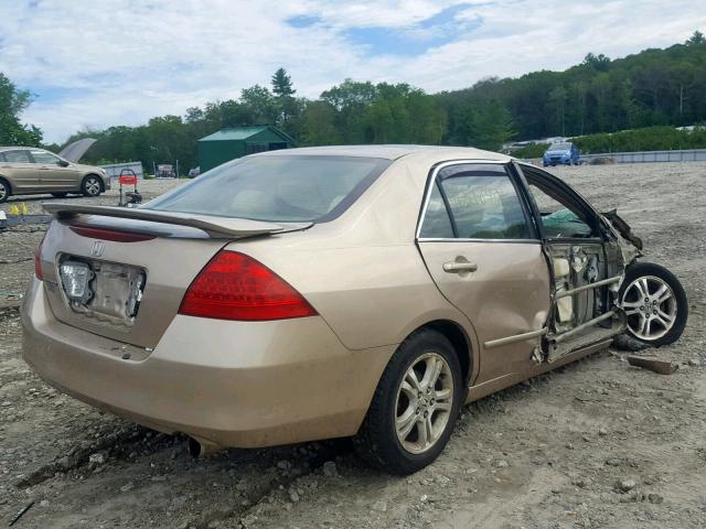 1HGCM56737A145395 - 2007 HONDA ACCORD EX TAN photo 4