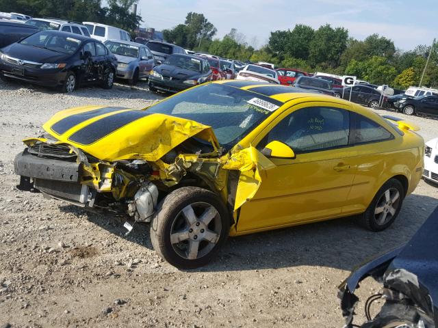 1G1AL18F387137519 - 2008 CHEVROLET COBALT LT YELLOW photo 9