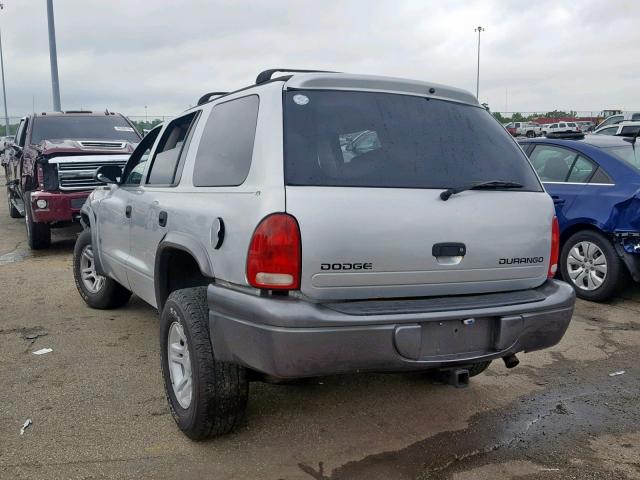 1B4HS38N82F208980 - 2002 DODGE DURANGO SP SILVER photo 3